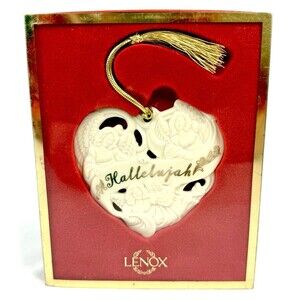LENOX Vintage Ceramic Hallelujah Angels Ornament | New In Box SKU 6118913